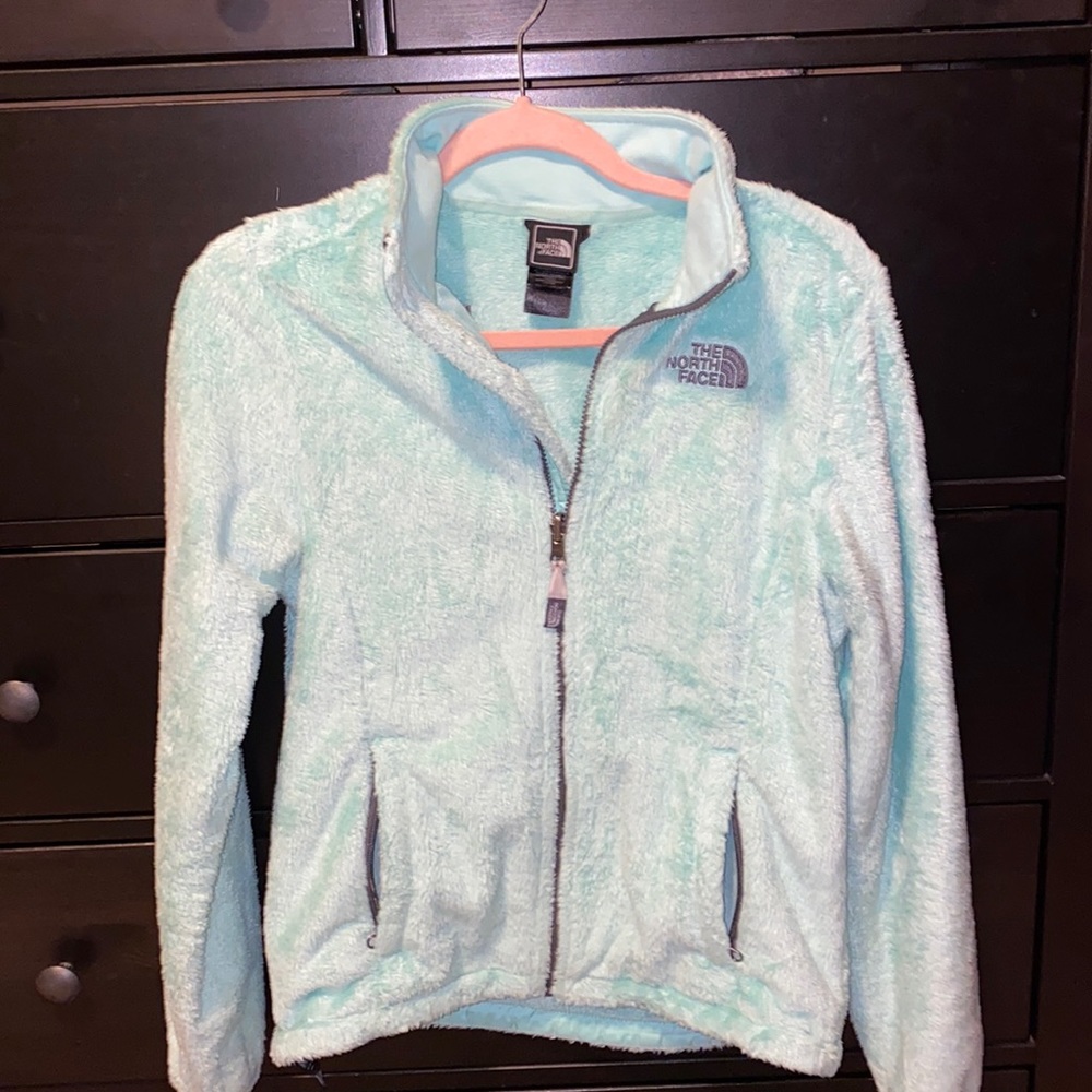 Womens North Face zip up jacket, gently used